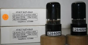 6V6GT KENRAD schwarz beschichtet Made in USA Amplitrex getestet Menge 1 passendes Paar - Bild 1 von 7