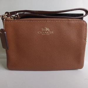Coach Corner Zip Wristlet for Women- Tan -All Season Color - Picture 1 of 9