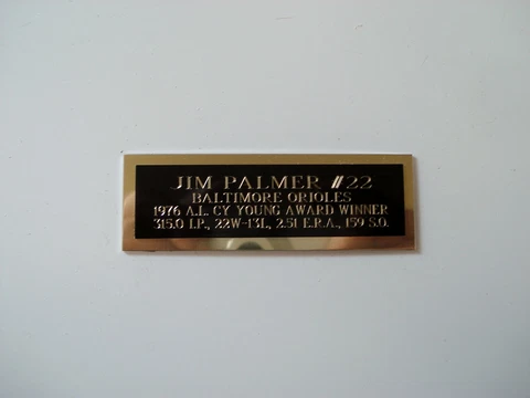 Jim Palmer Orioles 1976 Cy Young Baseball Card Plaque Nameplate 1" X 3" Cover