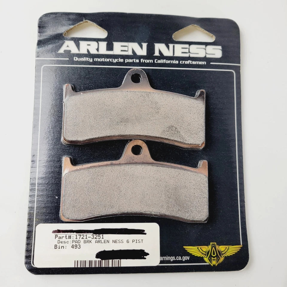 Arlen Ness 02-230 Brake Pads 6-Piston Differential Bore 1721-3251 - Image 1 of 3
