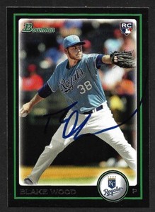 2010 BOWMAN BDP 80  Blake Wood  RC  KANSAS CITY ROYALS SIGNED AUTOGRAPH AUTO COA
