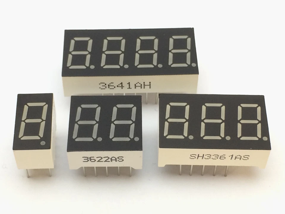 7-Segment Anzeige | 9mm | 1-,2-,3-,4-Ziffern | Gemeinsame Anode/Kathode |display - Bild 1 von 1