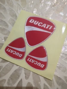 New Soft Gel 3D Raised Emblem Badge for Ducati Racing Evo Racing High Gloss - Picture 1 of 5