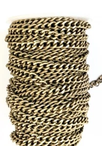 Cadena de acera es de 5 mm y en color latón natural en carrete - Imagen 1 de 1