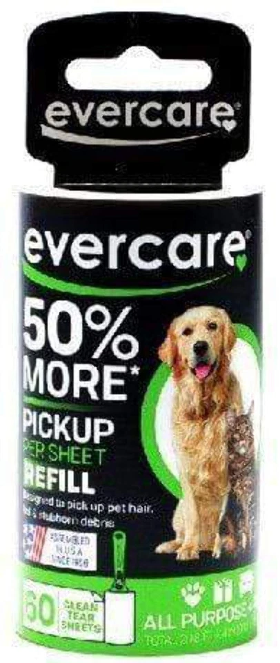 Evercare Pet Extreme Stick Plus Lint Roller Refill 60 Sheets