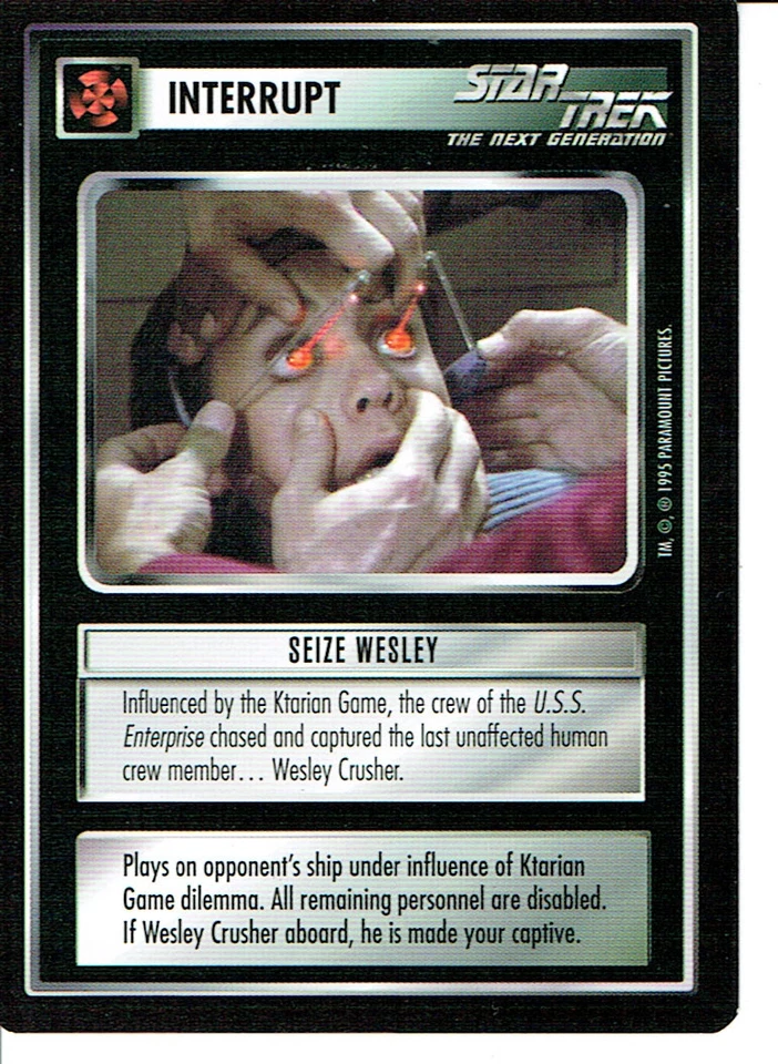 STAR TREK CCG ALTERNATE UNIVERSE RARE CARD SEIZE WESLEY ex - Image 1 of 1
