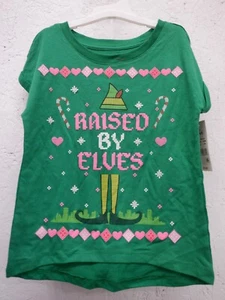 PIJAMAS A RAYAS NIÑAS XSMALL 4/5 LEVANTADOS POR ELFOS NAVIDAD NUEVOS #21841 - Imagen 1 de 2