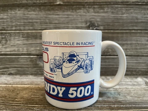 Vintage Indy 500 May 30th 1993 Mug White Blue Red Cover