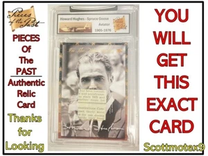 Pieces Of The Past📆 HOWARD HUGHES - AVIATOR Authentic Relic - EXACT CARD - Picture 1 of 11