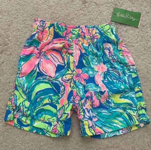 Lilly Pulitzer - Boys Junior Capri Trunk, Bennet Blue, Surf Gypsea - Sz L - NWT - Picture 1 of 1