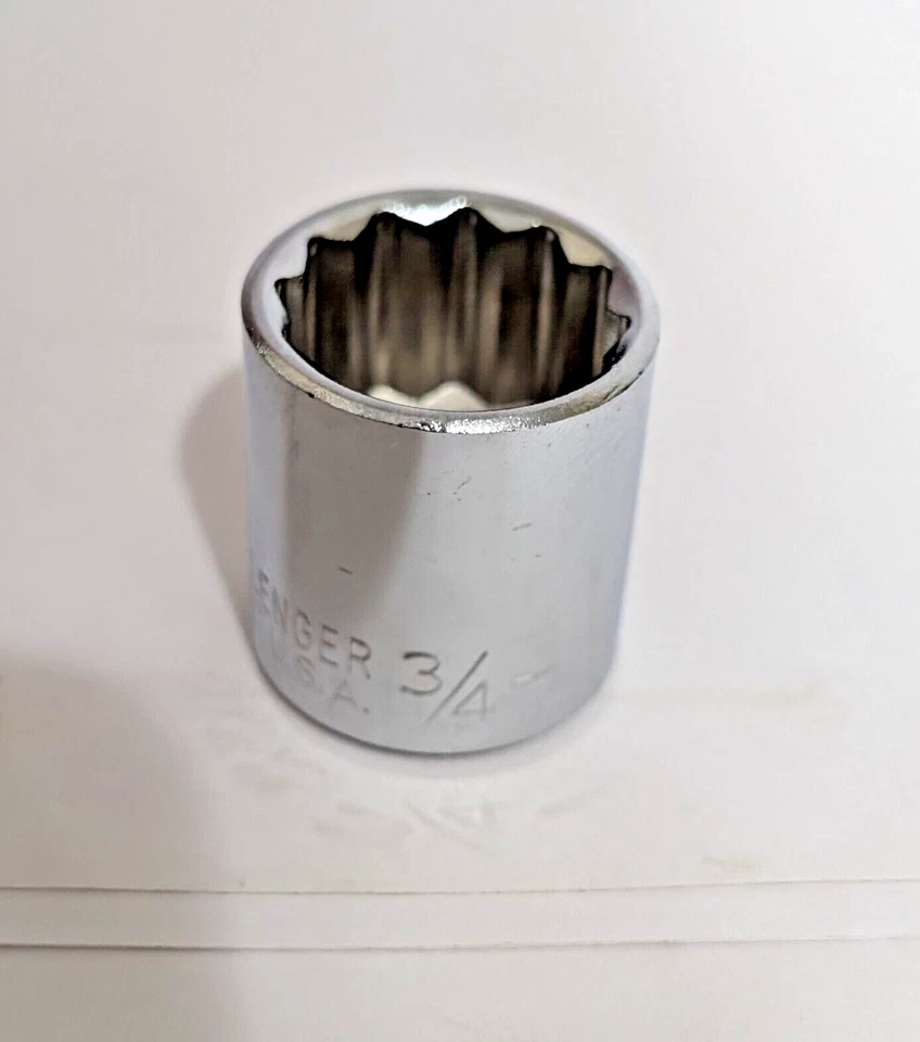 3/4" SHALLOW [3/8" DRIVE] SOCKET [12 POINT] 3/4 SAE [PROTO L1224](QTY:1) USA NOS - Image 1 of 4
