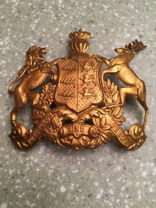 German Pickelhaube Brass Prussia Wappen Badge Prussian Helmet Reproduction Item - Picture 1 of 2