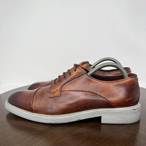 Ted Baker Aokii 2 Derby Shoes Men's 9 Brown Leather Oxford Left 9 # Right 9.5 - Picture 1 of 21