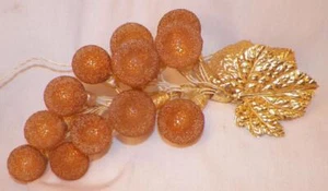 Grape Cluster 12 Light Christmas Tree Holiday Lamp Gold Timco Japan OB Vintage - Picture 1 of 6
