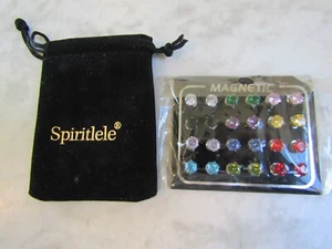 NIB Spiritlele Assorted Colors Magnetic Back Earrings 12 Pair - Picture 1 of 3