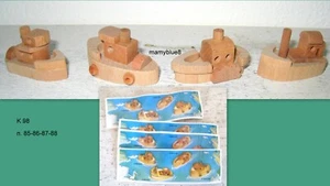 KINDER COMPONIBILI k 1998 - SET COMPLETO NAVI LEGNO 4 CARTINE K98 - Picture 1 of 1