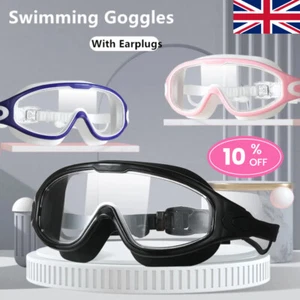Swim Goggles Anti-Fog Wide View Swimming Goggles for Adults Women Men' - Picture 1 of 24