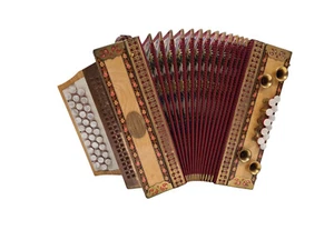 Steirische Harmonika G C F Oberhorner 3-reihig Ahorn + Koffer Riemen TOP - Bild 1 von 11