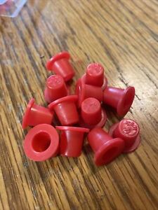 New Replacement 3/8"  -13/32" Salt &Pepper Shaker Stoppers Plugs (2) plastic RED