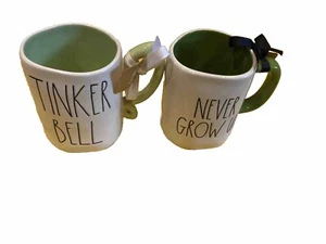 NWT Rae Dunn Disney Tinker Bell & Peter Pan Mugs - Picture 1 of 5