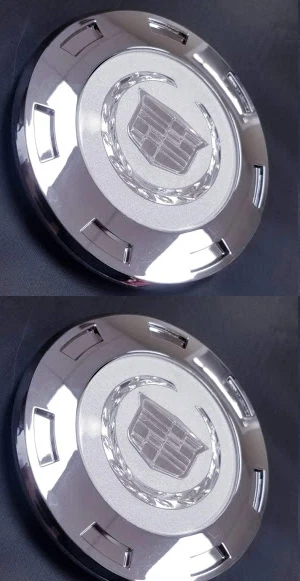2X 2007-2013 CADILLAC ESCALADE PLAIN CREST 22" WHEEL CENTER CAPS 9596649 - Image 1 of 1
