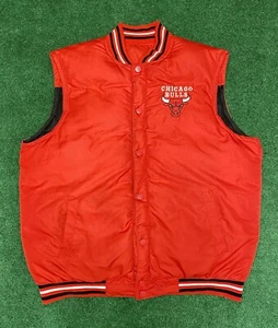 JH Design Chicago Bulls Gilet imbottito reversibile rosso/nero 2XL Michael Jordan - Foto 1 di 12