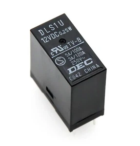 Relé DEC DLS1U 12 voltios - 12V CC - montaje de PCB / TV - 3A TV-8 .25w - Imagen 1 de 4