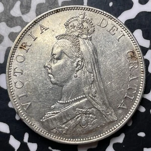 1887 Great Britain Double Florin Lot#JM8603 Large Silver! Nice! - Picture 1 of 2