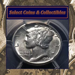 1944 Mercury Dime Silver PCGS AU58 Beautiful Classic Design! #1903 - Picture 1 of 11