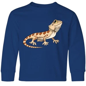 Inktastic Cute Bearded Dragon Youth Long Sleeve T-Shirt Pets Pet Parent Mom Dad - Picture 1 of 4