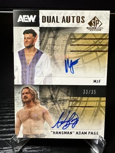 MJF HANGMAN ADAM PAGE 2025 AEW UPPER DECK SP GAME USED EDITION DUAL AUTOS 33/35 - Picture 1 of 3