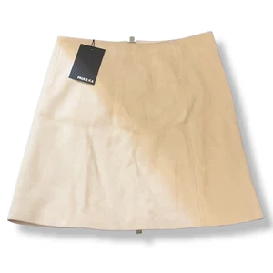 PAULE KA Paris Leather / suede Skirt ~ Biscuit / Beige ~ M ~ "sample" ~ NEW - Picture 1 of 9