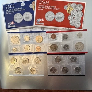 2004 P & D US Uncirculated Mint Set 22 Coin United States Philadelphia & Denver - Picture 1 of 5