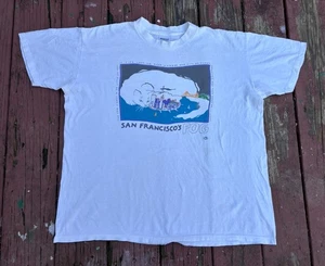 De colección Años 90 Steadman Insane Obra de Arte San Fran NIEBLA GATO Pies. XL/ajuste cuadrado - Imagen 1 de 10