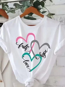Camiseta Faith•Hope•Love blanca nueva con etiquetas talla grande - Imagen 1 de 5