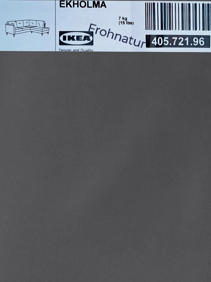 Ikea EKHOLMA Bezug für Sofa 4-sitzig ohne Abschluss Hakebo dunkelgrau 405.721.96 - Bild 1 von 1