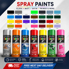 All Purpose Spray Paint Aerosol Auto Car Van Bike Matt Gloss Metal Wood 400ml