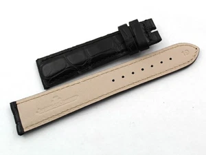 Jaeger Le-Coultre Reverso Cinturino Vero Alligatore Nero 19/16mm Fatto a Mano - Picture 1 of 5