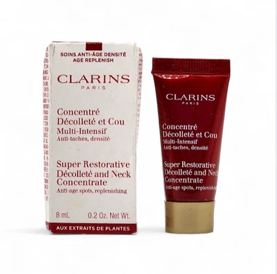 ​Clarins Super Restaurative Decollete and Neck Concentrate Mini Travel 0.2oz 8ml Foto 1 de 2