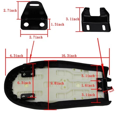 Cojín Seat Pillion Alta Calidad Almohadilla Motor Marrón Para Honda CB100 CB500T CL360 Foto 1 de 4