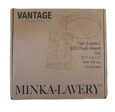 MINKA LAVERY 749-2-66A-L VANTAGE 7" LUZ LED, MONTAJE EMPOTRADO, COLOR: CARBÓN Foto 1 de 4