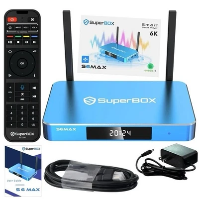 SUPER MEDIA TECHNOLOGY New ListingSuperBox S6 Max Smart Media Player Android 12 Streaming S6Max
