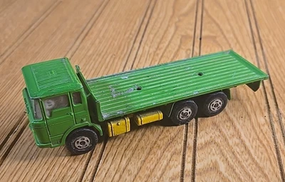 Camión Matchbox Super Kings DAF K-13/20 1971 de colección plataforma verde fundido a presión Foto 1 de 4
