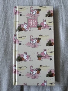 2025 Slim Diary Pink Cats Incl, Address, Notes, Calendar Sections - Picture 1 of 7