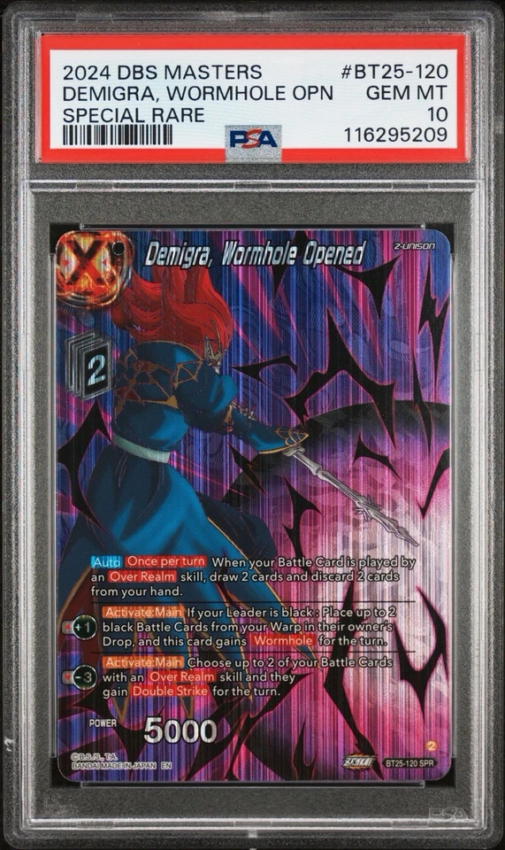 LEGEND OF THE DRAGON BALLS | DEMIGRA, WORMHOLE OPENED BT25-120 SPR PSA 10 - Image 1 of 1