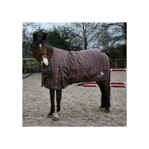 Whitaker Archie 200g Turnout Rug - 600D - Full Coverage Tail Cover - Brown Check - Picture 1 of 3