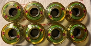 KRYPTONICS 62MM 78A ROLLER SKATE WHEELS CLEAR GOLD SET OF 8 NEW OLD STOCK OOP - Picture 1 of 6