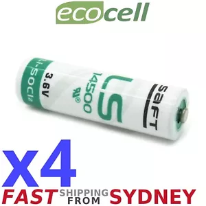 4x 3.6V AA Lithium Battery 2.7Ah, Bobbin Type, Saft LS14500, Li-SOCl2, SYDNEY - Picture 1 of 5