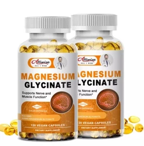 High Strength Magnesium Capsules Magnesium Glycinate 400mg Immunity Mood Support - Picture 1 of 2