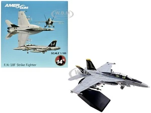 BOEING F/A-18F SUPER HORNET AIRCRAFT "JOLLY ROGERS" 1/100 DIECAST MODEL FS065C - Picture 1 of 6